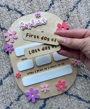 Load image into Gallery viewer, Personalised First Day of School Sign- Flowers