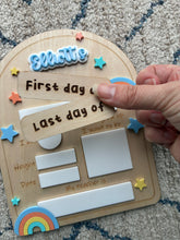 Load image into Gallery viewer, First Day of School Sign - Blue rainbow