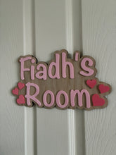Load image into Gallery viewer, Personalised wooden & acrylic children’s room sign