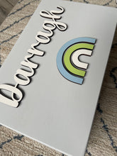 Load image into Gallery viewer, Blue Rainbow Wooden Keepsake Box