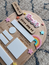 Load image into Gallery viewer, First Day of School Sign - Pink Rainbow