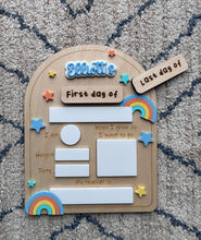 Load image into Gallery viewer, First Day of School Sign - Blue rainbow