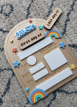 Load image into Gallery viewer, First Day of School Sign - Blue rainbow