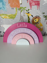 Load image into Gallery viewer, Pink Theme Birth Detail Rainbow