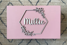 Load image into Gallery viewer, Pink Floral Wooden Keepsake Box