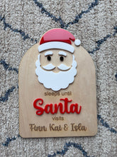 Load image into Gallery viewer, Personalised Christmas Countdown to Santa Sign