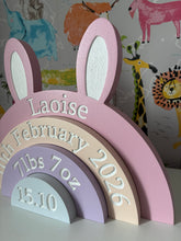 Load image into Gallery viewer, Bunny birth details stacker