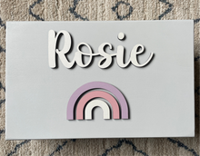 Load image into Gallery viewer, Pink Rainbow Wooden Keepsake Box