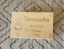 Load image into Gallery viewer, Engraved Rocket keepsake/memory box