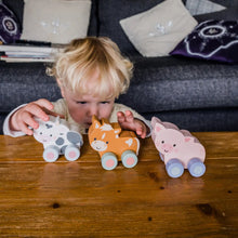 Load image into Gallery viewer, Pig Wooden Push Toy
