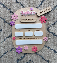 Load image into Gallery viewer, Personalised First Day of School Sign- Flowers
