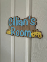 Load image into Gallery viewer, Personalised wooden & acrylic children’s room sign