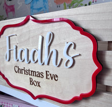 Load image into Gallery viewer, Christmas Eve Crate|Box with personalised plaque