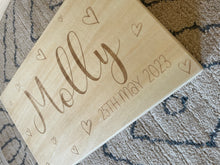 Load image into Gallery viewer, Engraved keepsake/memory box with hearts