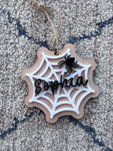 Load image into Gallery viewer, Personalised Web Halloween Tag