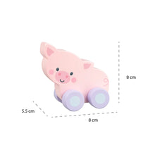 Load image into Gallery viewer, Pig Wooden Push Toy