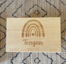 Load image into Gallery viewer, Engraved Rainbow keepsake/memory box