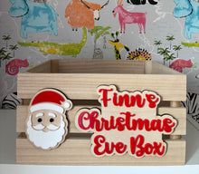 Load image into Gallery viewer, Personalised Christmas Eve Crate|Box with Santa Design