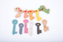 Load image into Gallery viewer, Rainbow Wooden Keys - 12pk