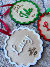 Load image into Gallery viewer, Wave Personalised Christmas Decoration