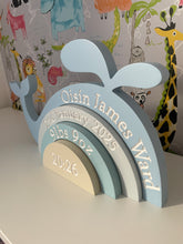 Load image into Gallery viewer, Whale birth details stacker