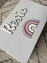 Load image into Gallery viewer, Pink Rainbow Wooden Keepsake Box