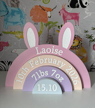 Load image into Gallery viewer, Bunny birth details stacker