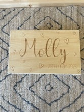 Load image into Gallery viewer, Engraved keepsake/memory box with hearts