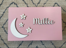 Load image into Gallery viewer, Moon & Stars Wooden Keepsake Box