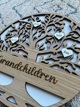 Load image into Gallery viewer, Round Personalised Family Tree with Stand
