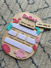 Load image into Gallery viewer, First/last Day of school sign - pink dinosaurs