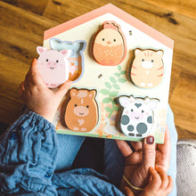 Load image into Gallery viewer, Farmyard wooden barn shape puzzle