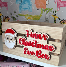 Load image into Gallery viewer, Personalised Christmas Eve Crate|Box with Santa Design