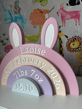 Load image into Gallery viewer, Bunny birth details stacker