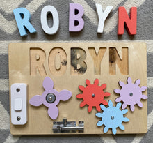 Load image into Gallery viewer, Busy Board with Personalised puzzle