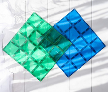 Load image into Gallery viewer, Connetix Blue & Green Base Plate 2 pc