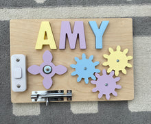 Load image into Gallery viewer, Busy Board with Personalised puzzle