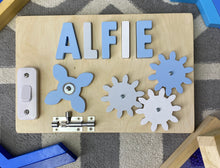 Load image into Gallery viewer, Busy Board with Personalised puzzle