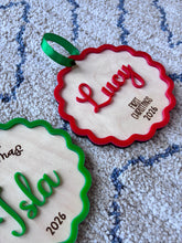 Load image into Gallery viewer, Wave Personalised Christmas Decoration
