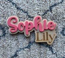 Load image into Gallery viewer, Name announcement plaque| Wood &amp; acrylic
