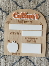 Load image into Gallery viewer, Acrylic First Day of School Sign

