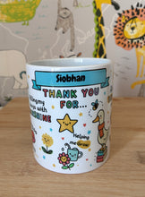 Load image into Gallery viewer, Thank you teacher/SNA personalised mug
