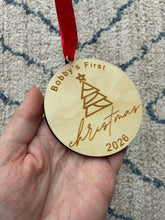 Load image into Gallery viewer, Personalised First Christmas Decoration
