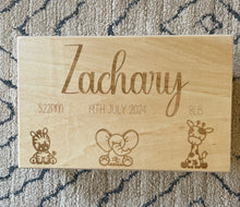 Load image into Gallery viewer, Safari engraved keepsake/memory box
