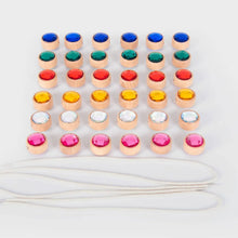 Load image into Gallery viewer, Wooden Lacing Jewels pk36

