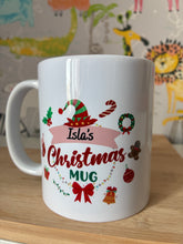 Load image into Gallery viewer, Personalised Festive Elf Christmas Mug
