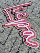 Load image into Gallery viewer, Triple Layer acrylic &amp; wood wall name for Children's room
