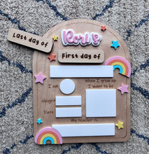 Load image into Gallery viewer, First Day of School Sign - Pink Rainbow
