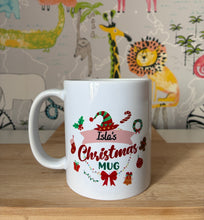 Load image into Gallery viewer, Personalised Festive Elf Christmas Mug
