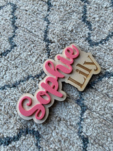 Load image into Gallery viewer, Name announcement plaque| Wood &amp; acrylic
